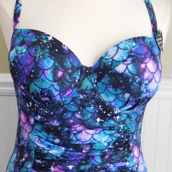 NWT 2X Mermaid Slim One Piece Swimsuit - Picture 3 of 7
